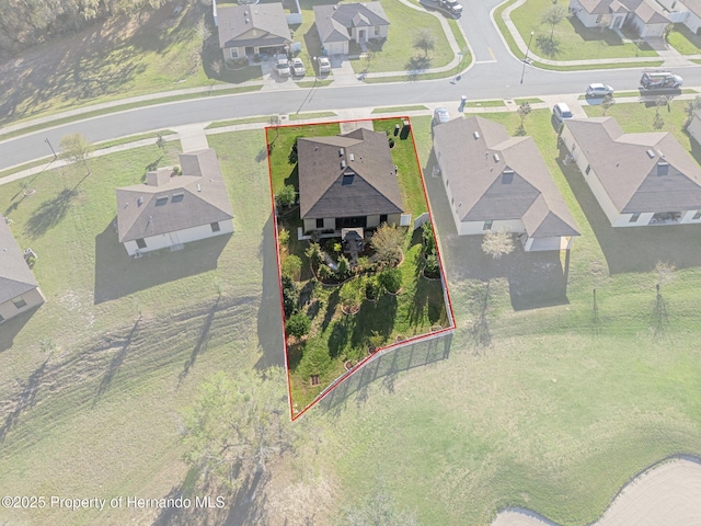 birds eye view of property featuring a residential view