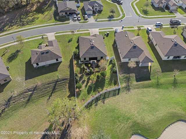 aerial view featuring a residential view