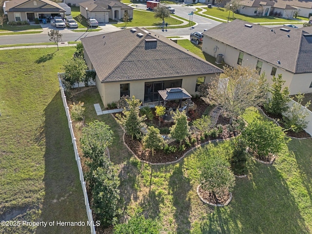 bird's eye view featuring a residential view