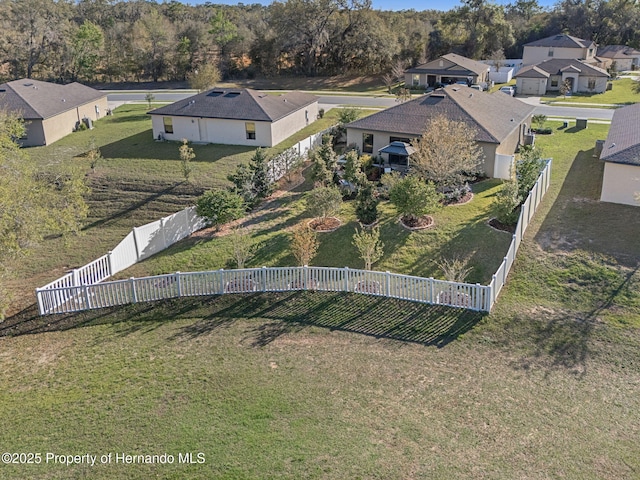 drone / aerial view featuring a residential view