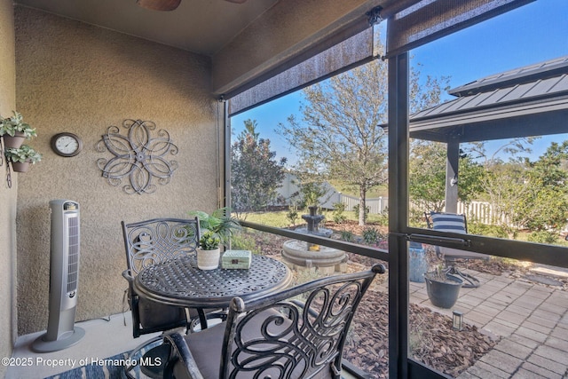 view of sunroom / solarium