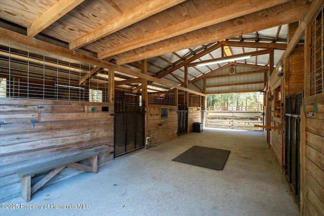 view of horse barn