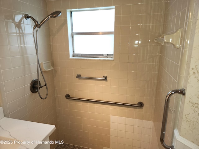 7106 Green Abbey Way, Spring Hill, FL 34606 - bathroom featuring tiled shower