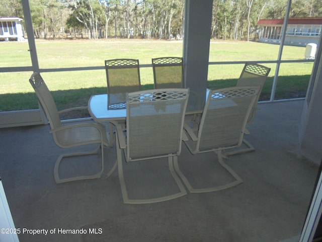 view of sunroom