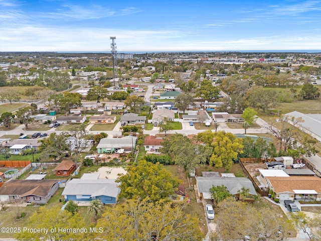 bird's eye view featuring a residential view