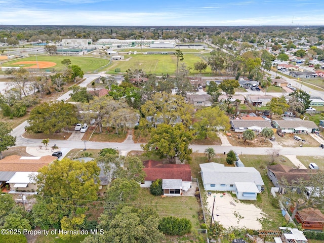 drone / aerial view with a residential view