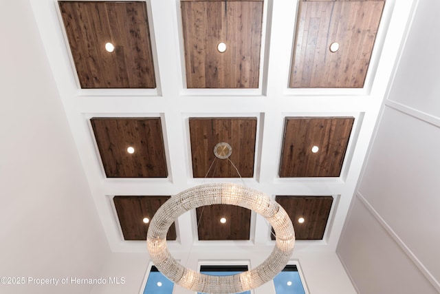 interior details with wooden ceiling