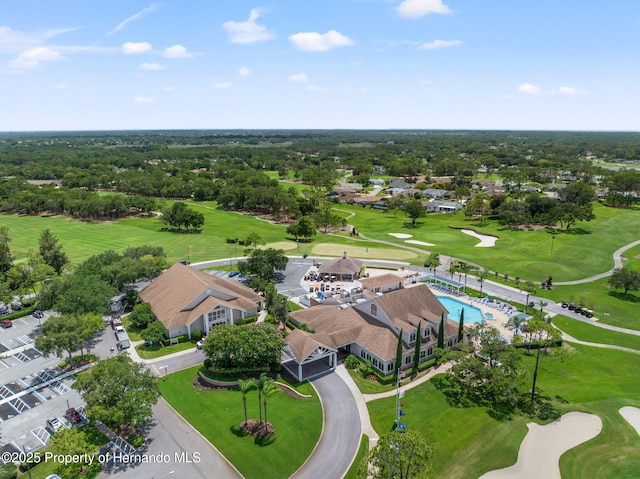 aerial view with golf course view