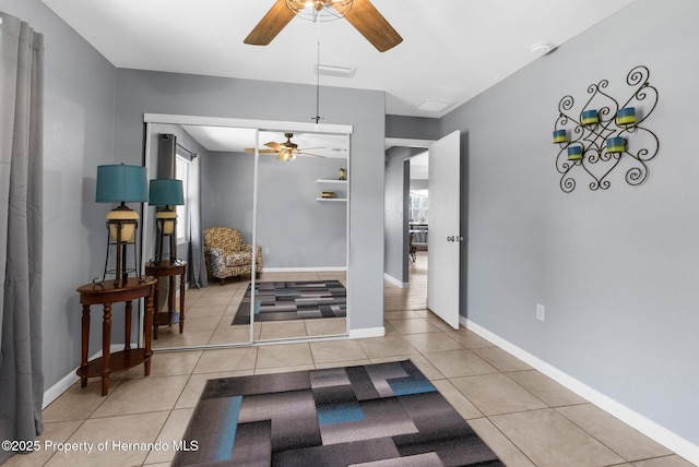 13415 Ester Dr, Brooksville, FL 34613 - interior space featuring visible vents, baseboards, and ceiling fan