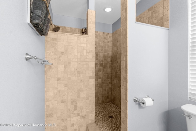 13415 Ester Dr, Brooksville, FL 34613 - bathroom featuring toilet and tiled shower
