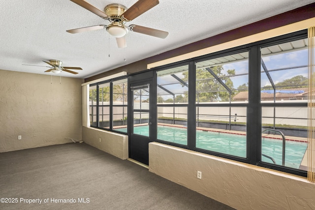 2013 Meredith Dr, Spring Hill, FL 34608 - unfurnished sunroom with a ceiling fan