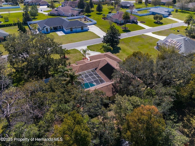 drone / aerial view featuring a residential view