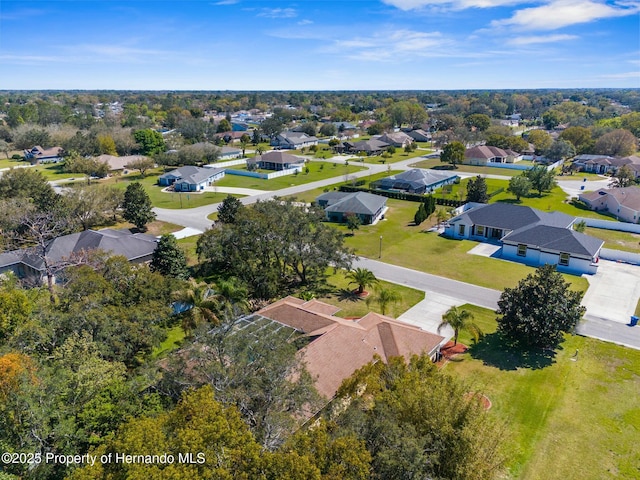 bird's eye view featuring a residential view