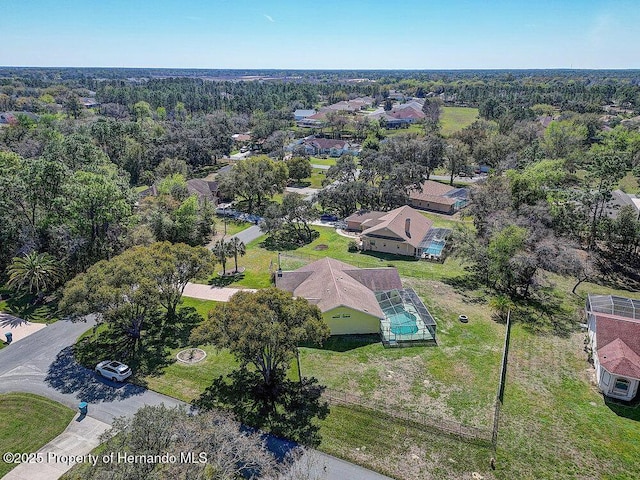 aerial view featuring a residential view