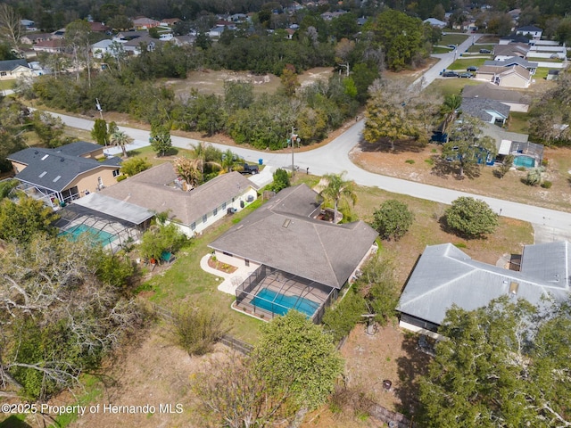drone / aerial view featuring a residential view