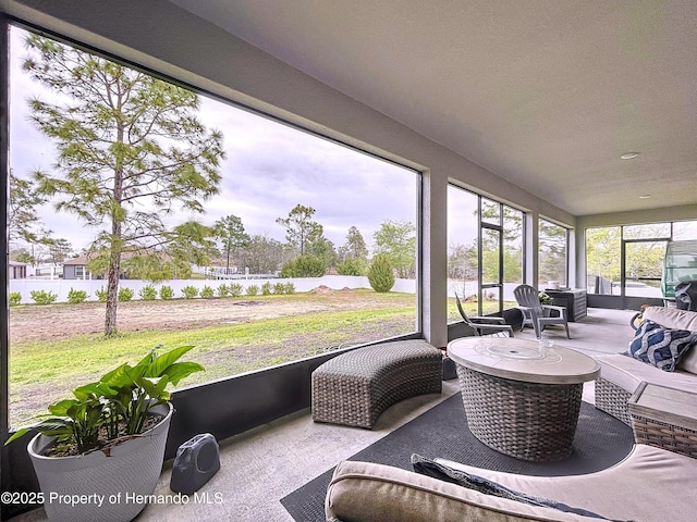 view of sunroom / solarium