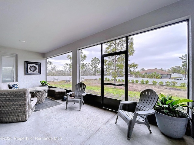 view of sunroom / solarium