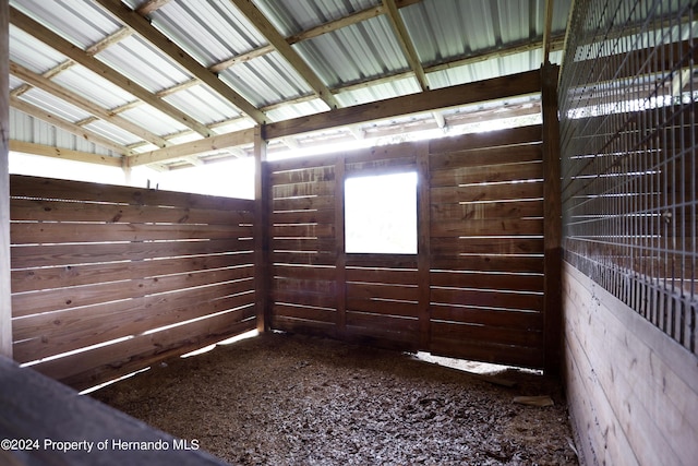 view of horse barn