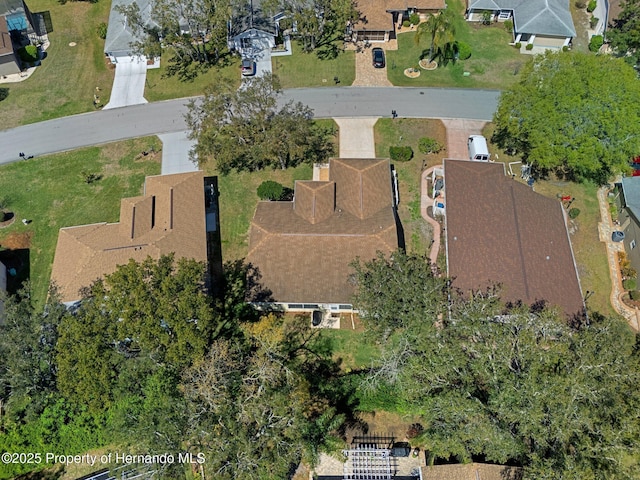 bird's eye view featuring a residential view