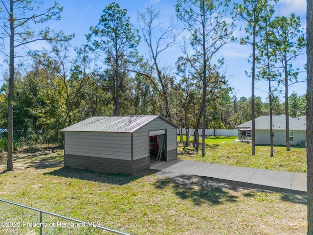 view of outbuilding with an outbuilding