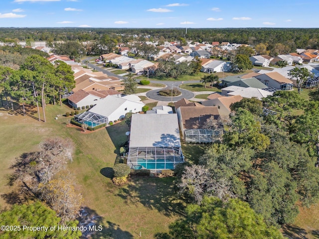 drone / aerial view featuring a residential view