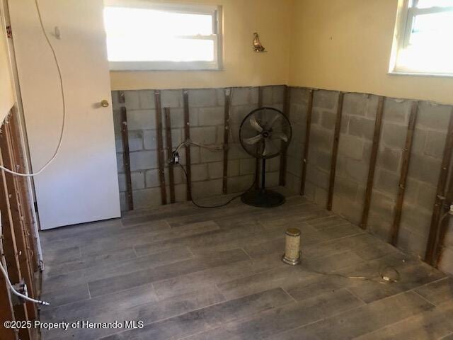 bathroom with wood finished floors