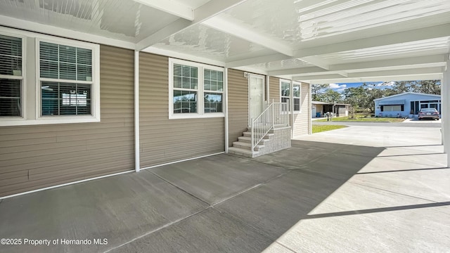 view of patio featuring entry steps