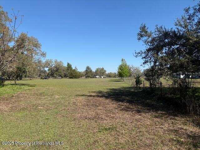 view of yard featuring a rural view