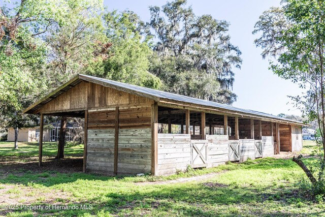 view of horse barn