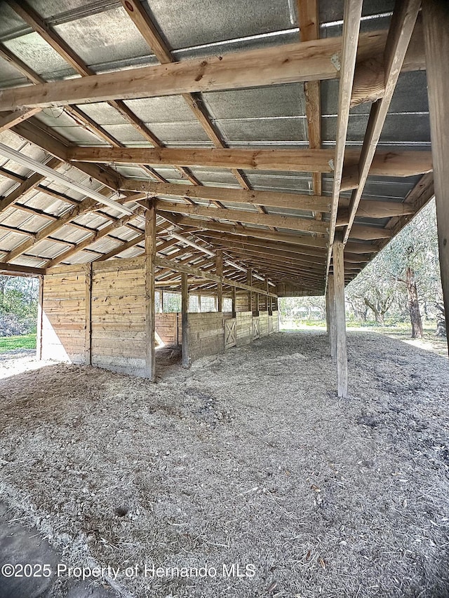 view of horse barn