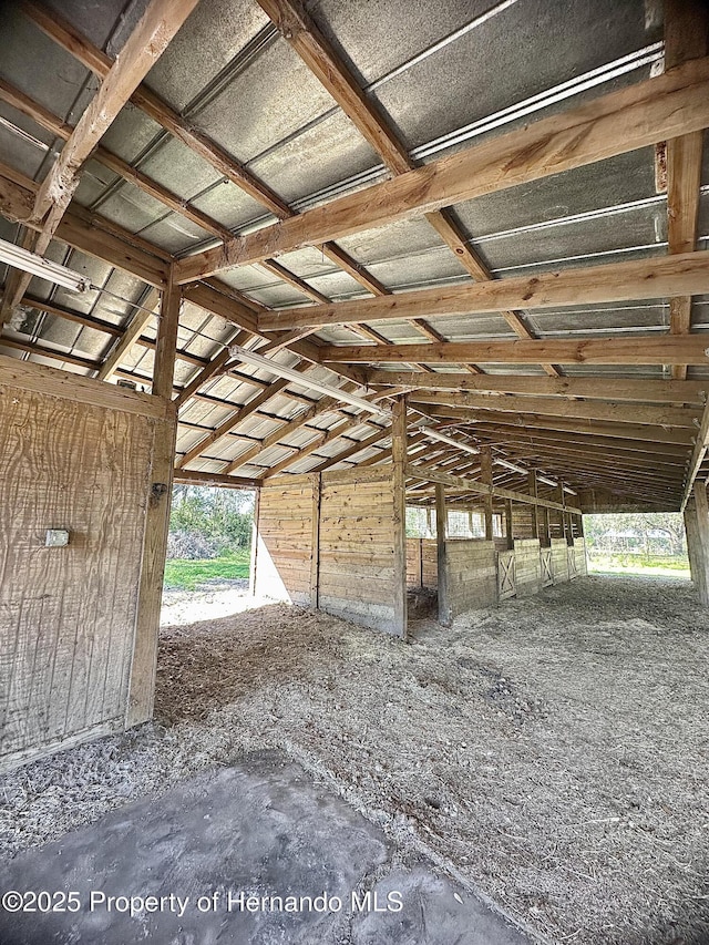 view of horse barn