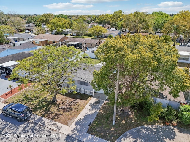 drone / aerial view with a residential view