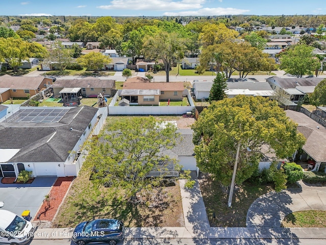 aerial view featuring a residential view