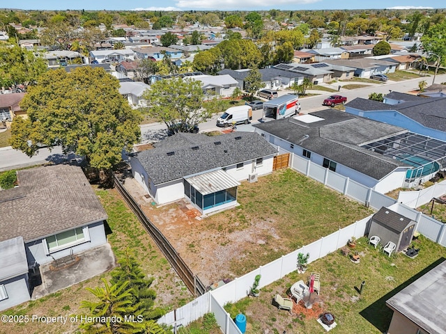 aerial view featuring a residential view