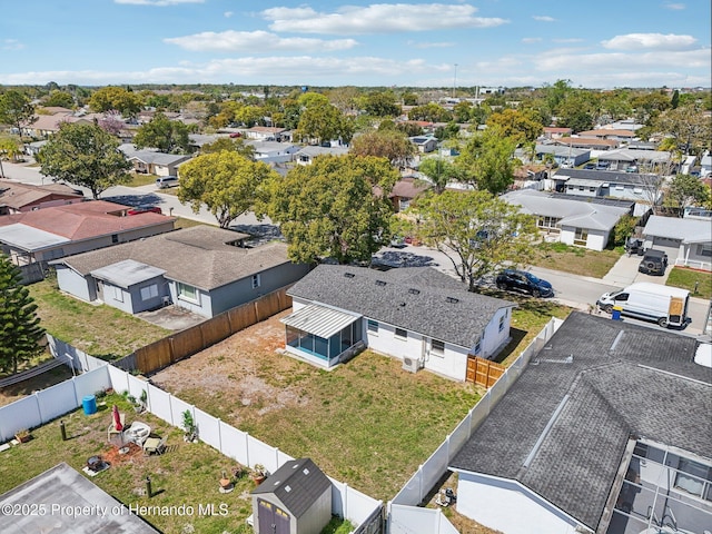 bird's eye view featuring a residential view