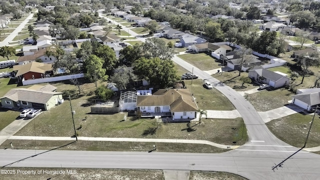 bird's eye view featuring a residential view