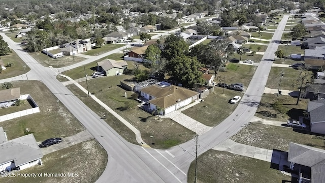 bird's eye view with a residential view