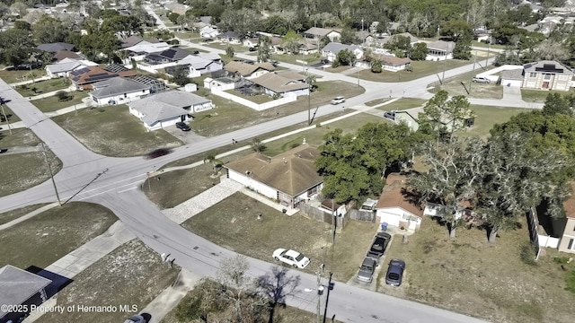 bird's eye view with a residential view