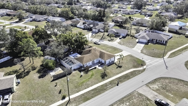 bird's eye view featuring a residential view