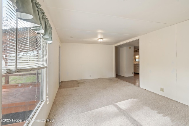 spare room featuring carpet flooring