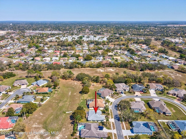 birds eye view of property featuring a residential view