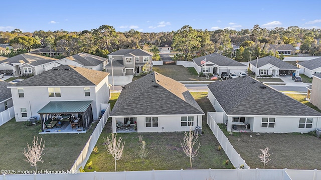 drone / aerial view with a residential view