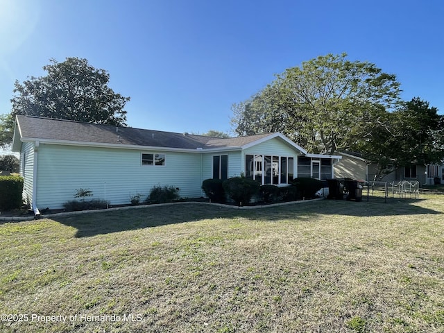 exterior space with a front yard