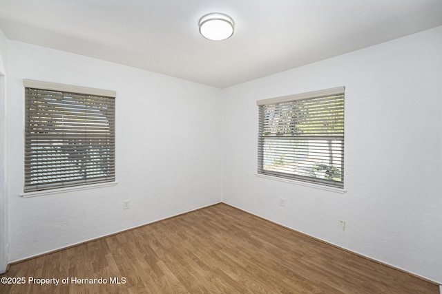 empty room featuring wood finished floors