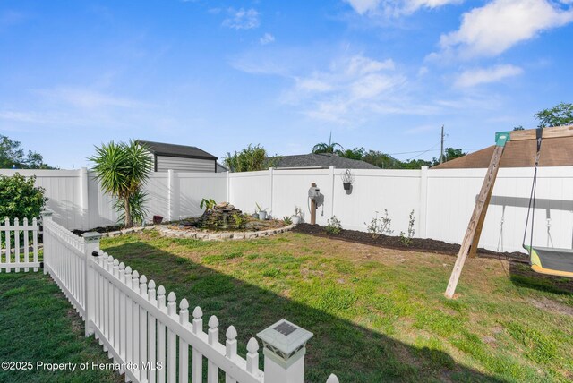 1018 Stratton Ave, Spring Hill, FL 34609 - view of yard featuring a fenced backyard