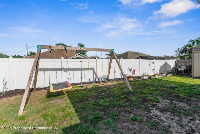 1018 Stratton Ave, Spring Hill, FL 34609 - view of yard with a fenced backyard