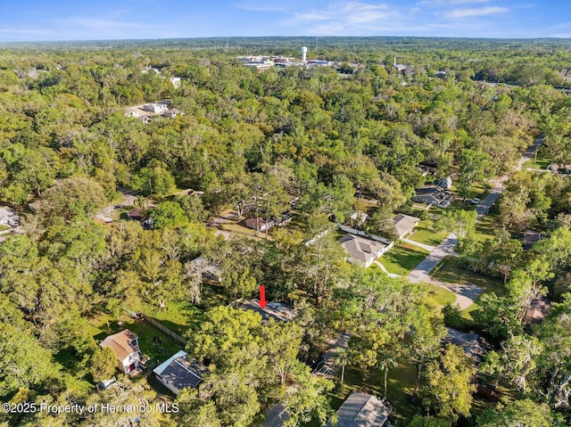 406 Zoller St, Brooksville, FL 34601 - drone / aerial view featuring a wooded view