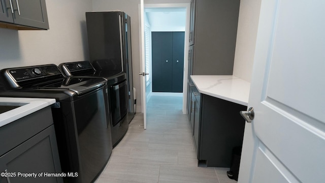 1156 Battersea Ave, Spring Hill, FL 34609 - laundry area featuring cabinet space and washing machine and dryer