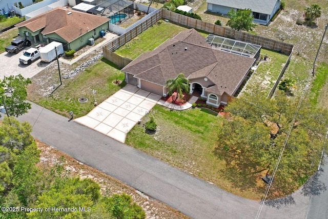 bird's eye view featuring a residential view