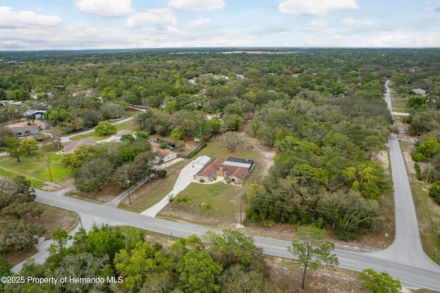 18216 Monteverde Dr, Shady Hills, FL 34610 - drone / aerial view featuring a forest view